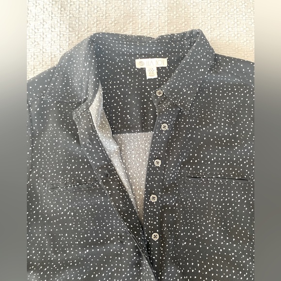 Lila Rose Polka Dot Long Sleeve Shirtdress M - Picture 11 of 15